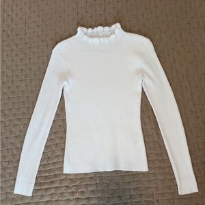 Gianni Bini Long Sleeve Ruffle Neck Sweater S